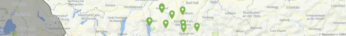 Kartenansicht für Apotheken-Notdienste in der Nähe von Steinbach am Ziehberg (Kirchdorf, Oberösterreich)